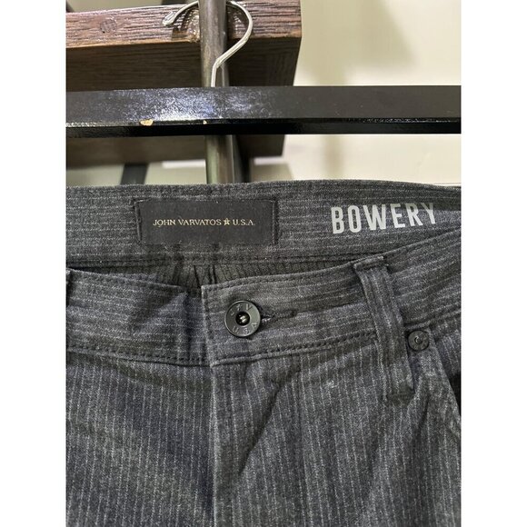John Varvatos Star USA Bowery Slim Straight Jeans Pinstripe Mens Size 32 - Picture 6 of 9